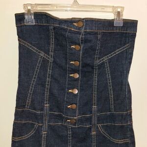 Encode jeans Large Denim strapless dress
